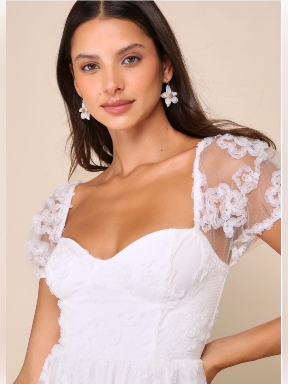 Lulus White Midi Dress - Picture 3 of 4